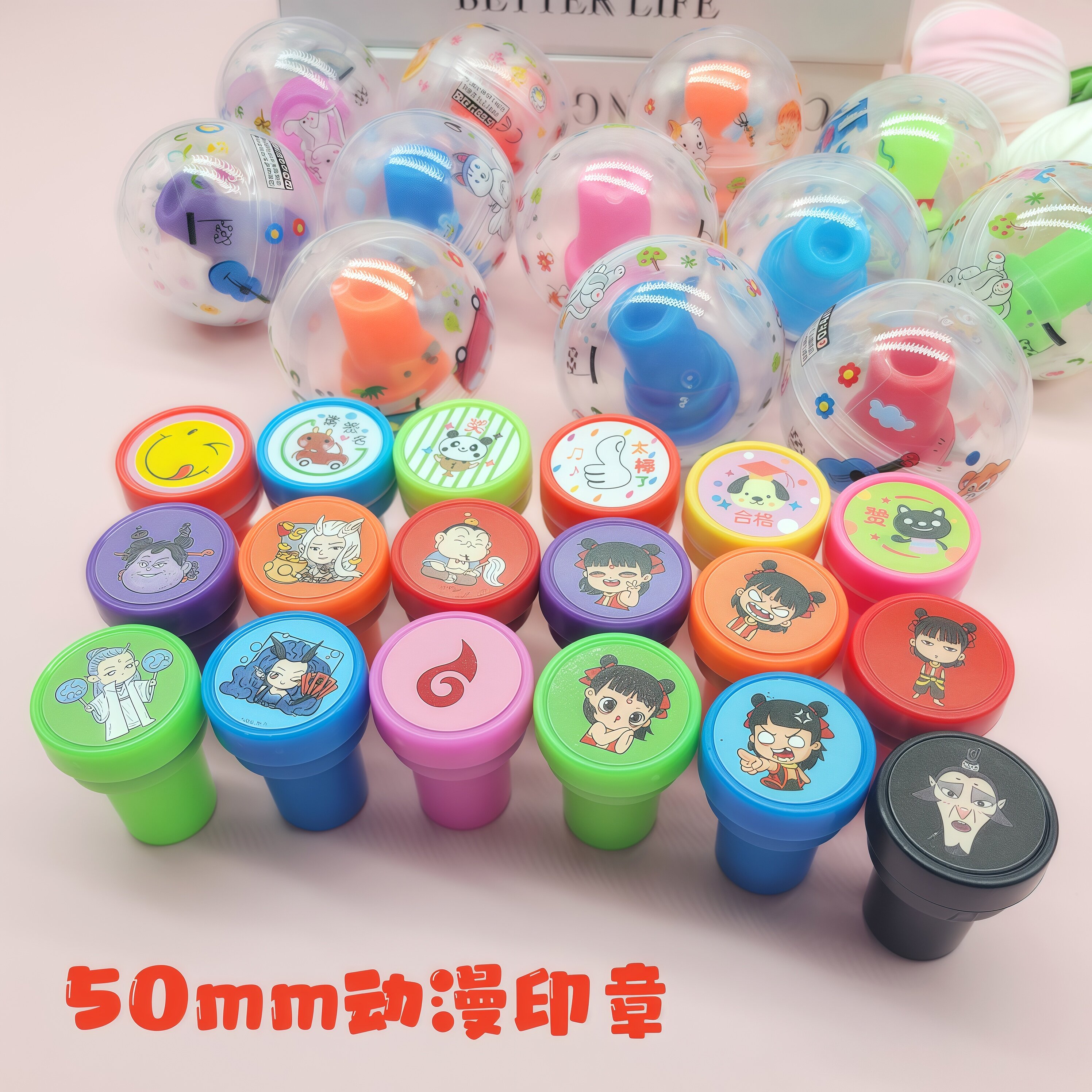 45mm公仔扭蛋 笔头套卡通玩盒蛋/扭蛋/联名摆件