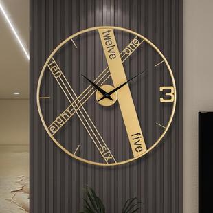 饰挂表高级感创意免打孔家用钟表 时钟挂钟客厅现代极简大气艺术装