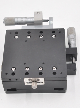 中央精机 CHUO LD120 XY轴位移光学手动交叉导轨微调滑台 铝合金