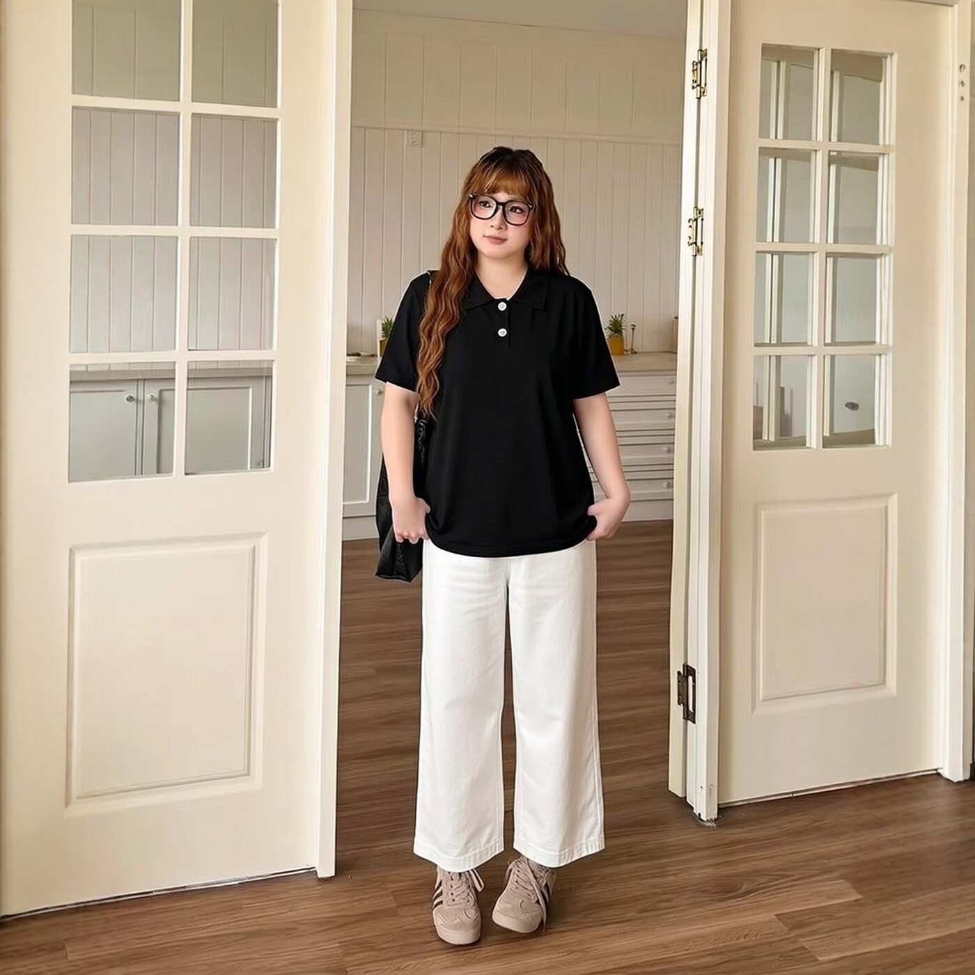 特大码女装白色牛仔裤春夏百搭后松紧高腰240斤梨形身材显瘦9分裤