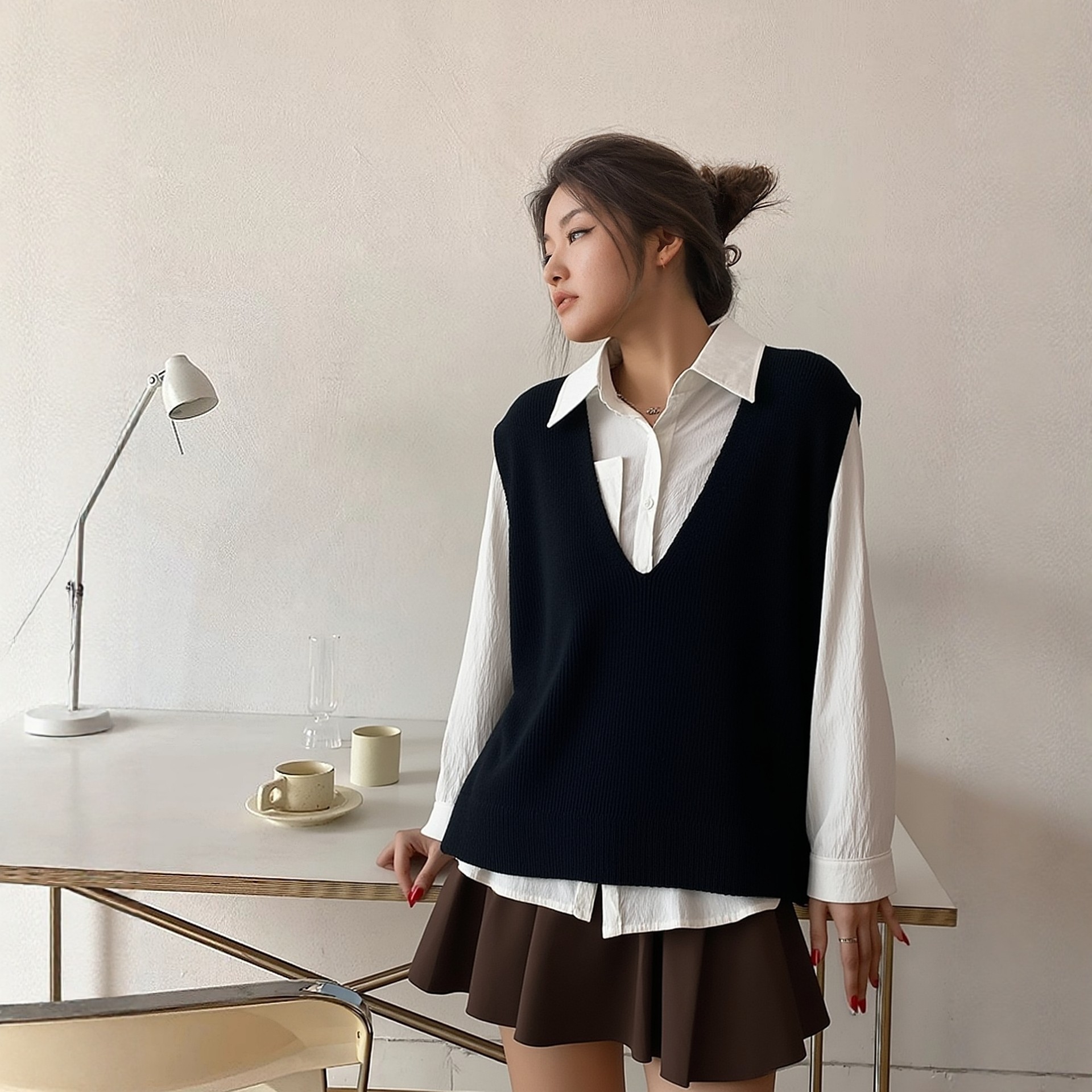 胖mm大码绝美穿搭秋冬毛织背心加大码宽松2025新款百搭女装马甲潮,女装/女士精品,大码内搭,淘宝优惠券,粉丝福利购,淘宝优惠卷