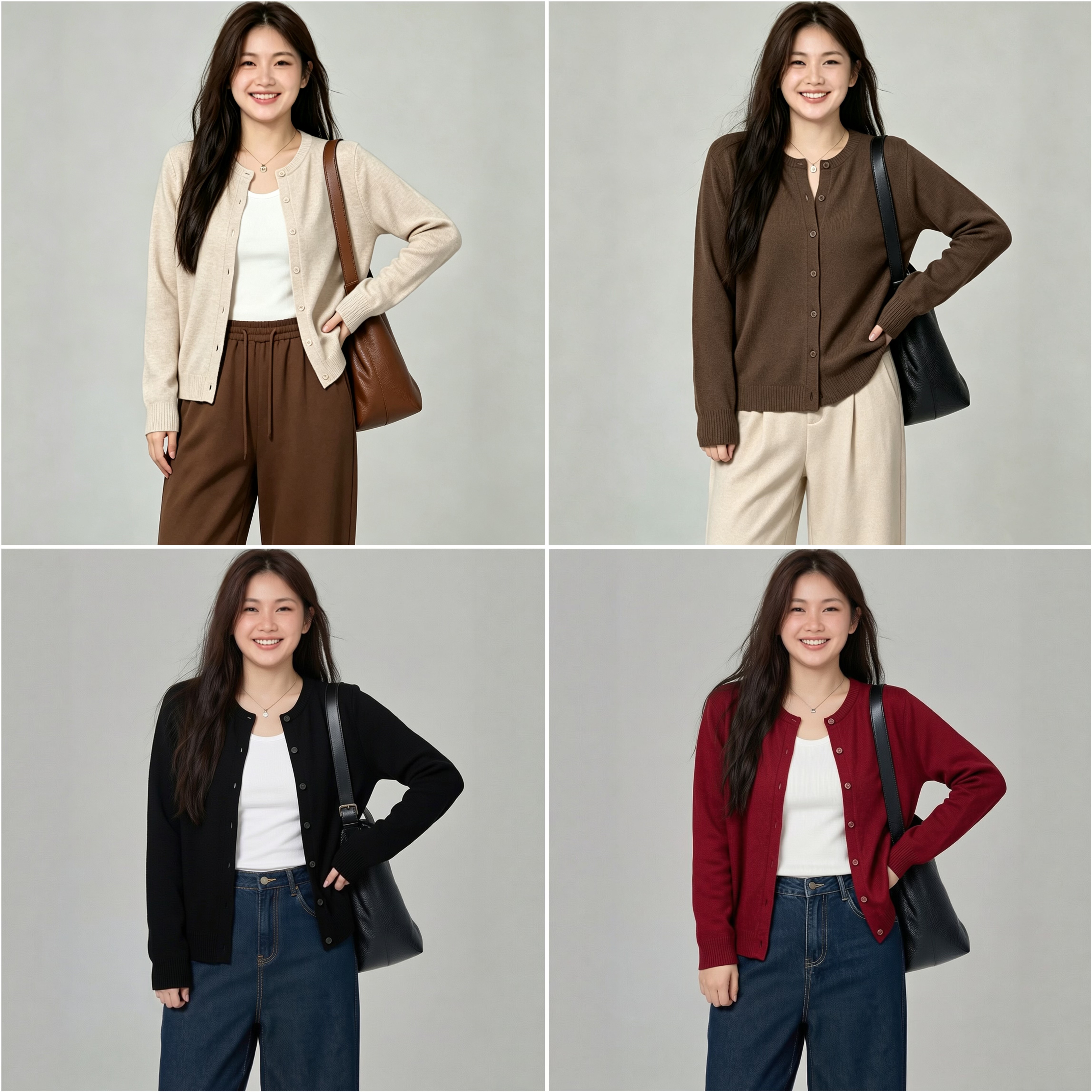 秋季外套女大码胖mm针织开衫图片