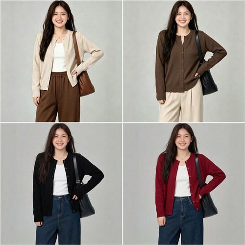 秋季外套女大码胖mm针织开衫