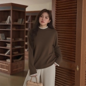 打底衫 花边半高领双面磨毛上衣 今年流行爆款 女大码 胖mm遮肚子新款