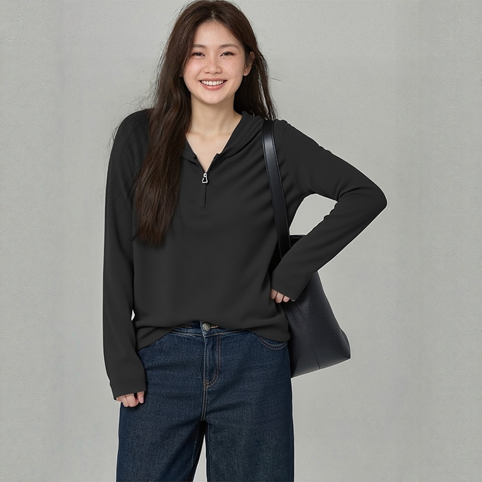 适合胖mm大码上衣针织磨毛连帽拉链休闲T恤巨好看遮肚外穿打底衫,女装/女士精品,大码内搭,淘宝优惠券,粉丝福利购,淘宝优惠卷