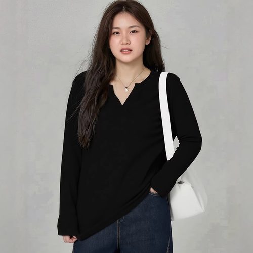 凤凰依屋大码显瘦打底开筒T恤