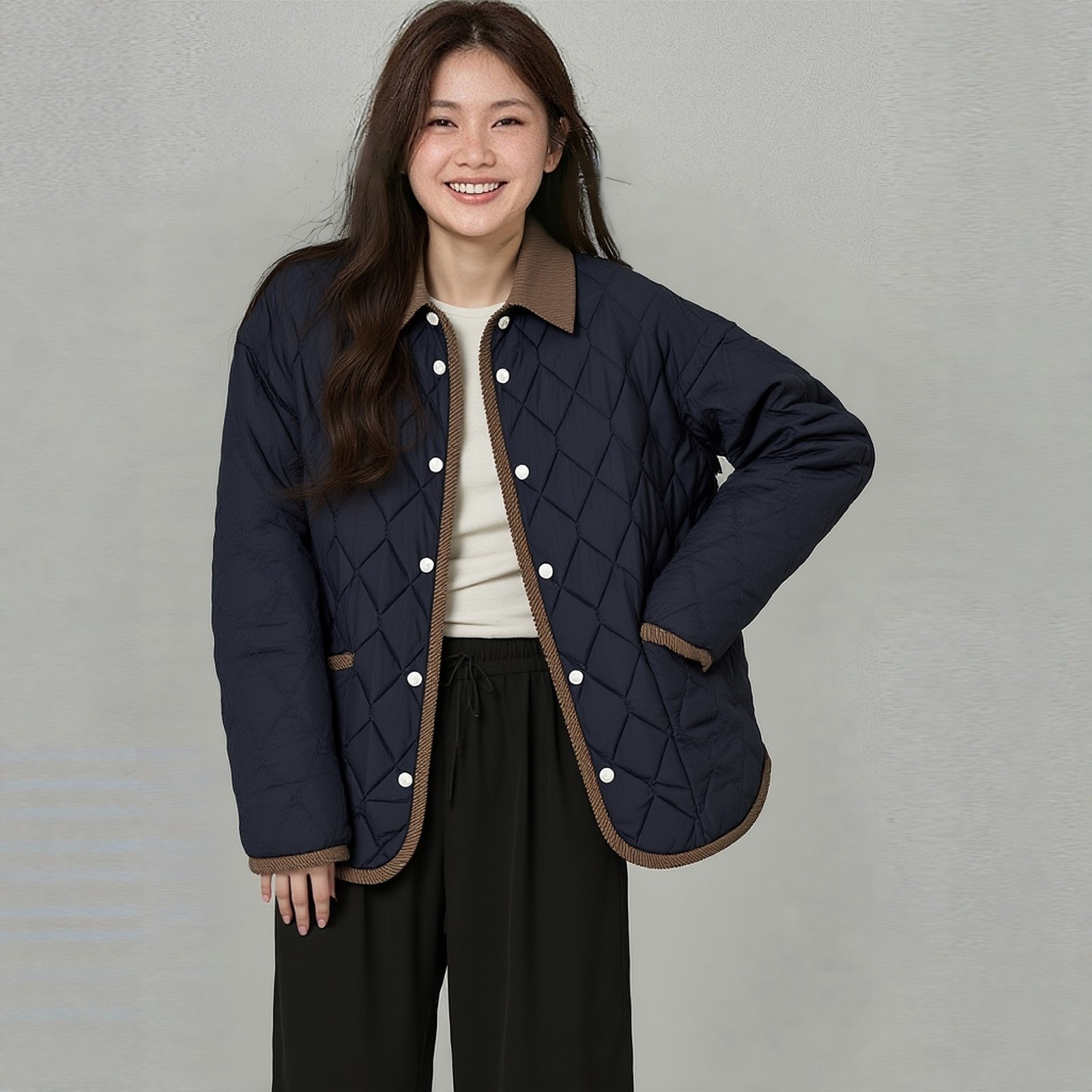 大码夹棉外套衬衫领宽松简约棉服胖妹妹MM秋冬女装2025年韩版棉衣,女装/女士精品,常规大码外套,淘宝优惠券,粉丝福利购,淘宝优惠卷