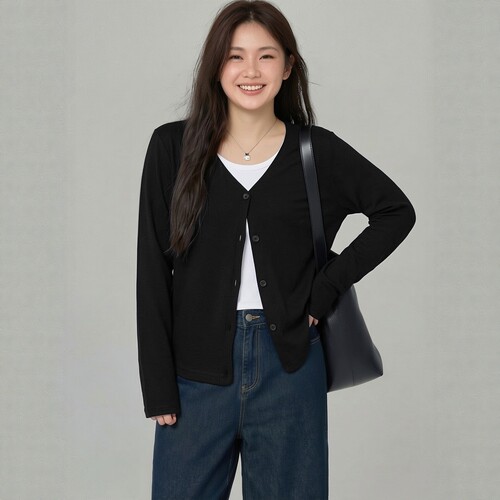 凤凰依屋大码漂亮针织开衫上衣