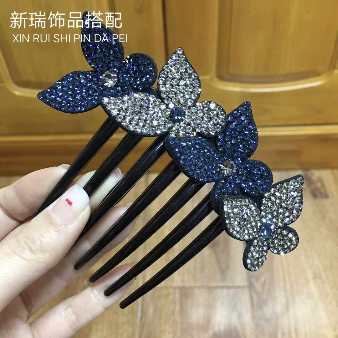 蝴蝶进口捷克七齿插梳妈妈发饰