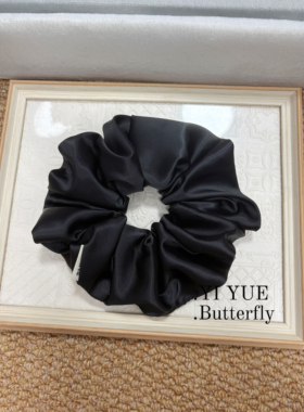 许妍赵露思同款黑色大号大肠发圈女新款头绳扎头发丸子头发饰品韩