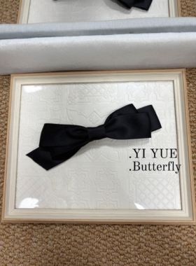 许妍同款韩甜美复古黑色大蝴蝶结发夹顶夹丸子头发夹马尾夹发饰品