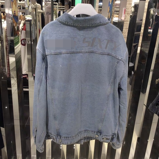 6N3WJ7811000 2021秋纯棉宽松字母印花牛仔外套M 专柜 包邮