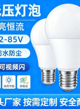 低压交流直流12V24V36V通用12-85V灯泡led螺口冷库灯机床照明灯