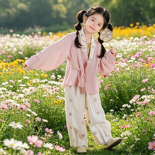 汉服2026新款女童明制夏薄款新中式新国风日常可穿套装国学演出服