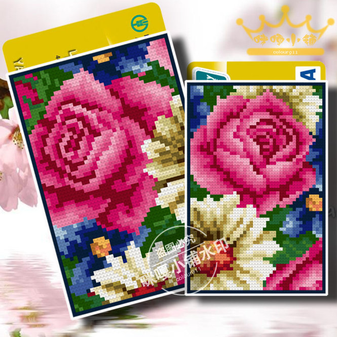 咪嘎十字绣卡套银行卡袋公交卡套双面绣材料包K275花团锦簇,居家布艺,十字绣套件,淘宝优惠券,粉丝福利购,淘宝优惠卷