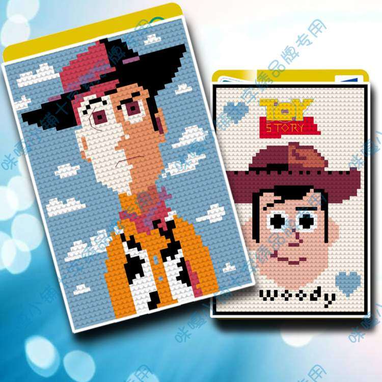 咪嘎十字绣卡套材料包公交卡袋银行卡套线绣材料包k417牛仔警长