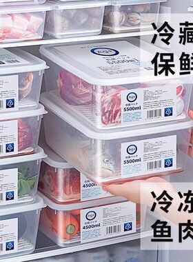 日本冰箱冷冻室抗菌保鲜盒食品级专用肉类冷藏双门保鲜盒收纳盒