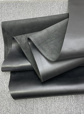 H635厚度2.0mm进口头层 黑色植鞣牛皮 手感中挺 21.5平方英尺