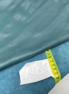 H856厚度1.2mm进口头层蓝绿色自然摔牛皮手感微软 20.5平方英尺