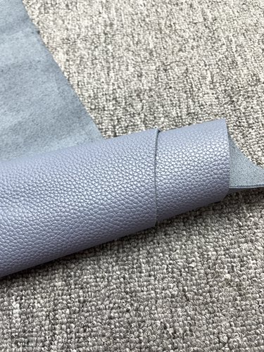 K562厚度1.5mm进口头层雾霾蓝荔枝纹牛皮手感微软