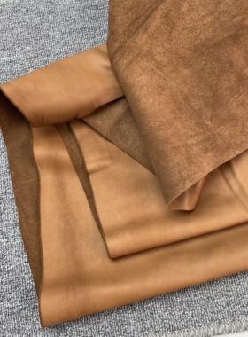 H927厚度1.4mm进口头层棕色全粒面软牛皮 手感较软 15平方英尺