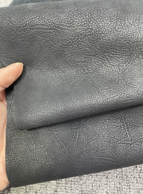 H293厚度1.3mm进口头层黑色哑光手抓纹手感适中 9平方英尺*6元