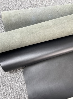 H930厚度1.4mm进口头层黑色植鞣牛皮 手感中挺 23平方英尺