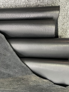 H542厚度1.5mm进口牛皮黑色全粒面纳帕自然纹牛皮手感微软