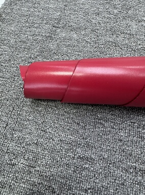 E396进口头层红色平纹亮面牛皮手感微软厚1.26mm