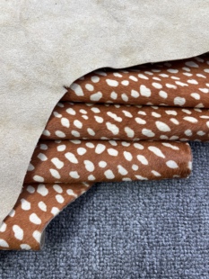 H544厚度1.0mm长颈鹿纹毛皮一体手感适中