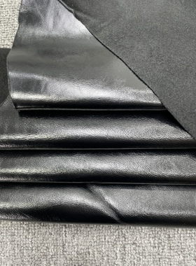 H558厚度1.2mm进口牛皮亮黑色油蜡牛皮手感微软