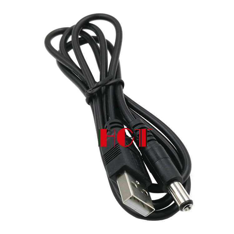 USB转DC5.5*2.1DC充电5521DC全铜电源线 DC转换连接线 1米