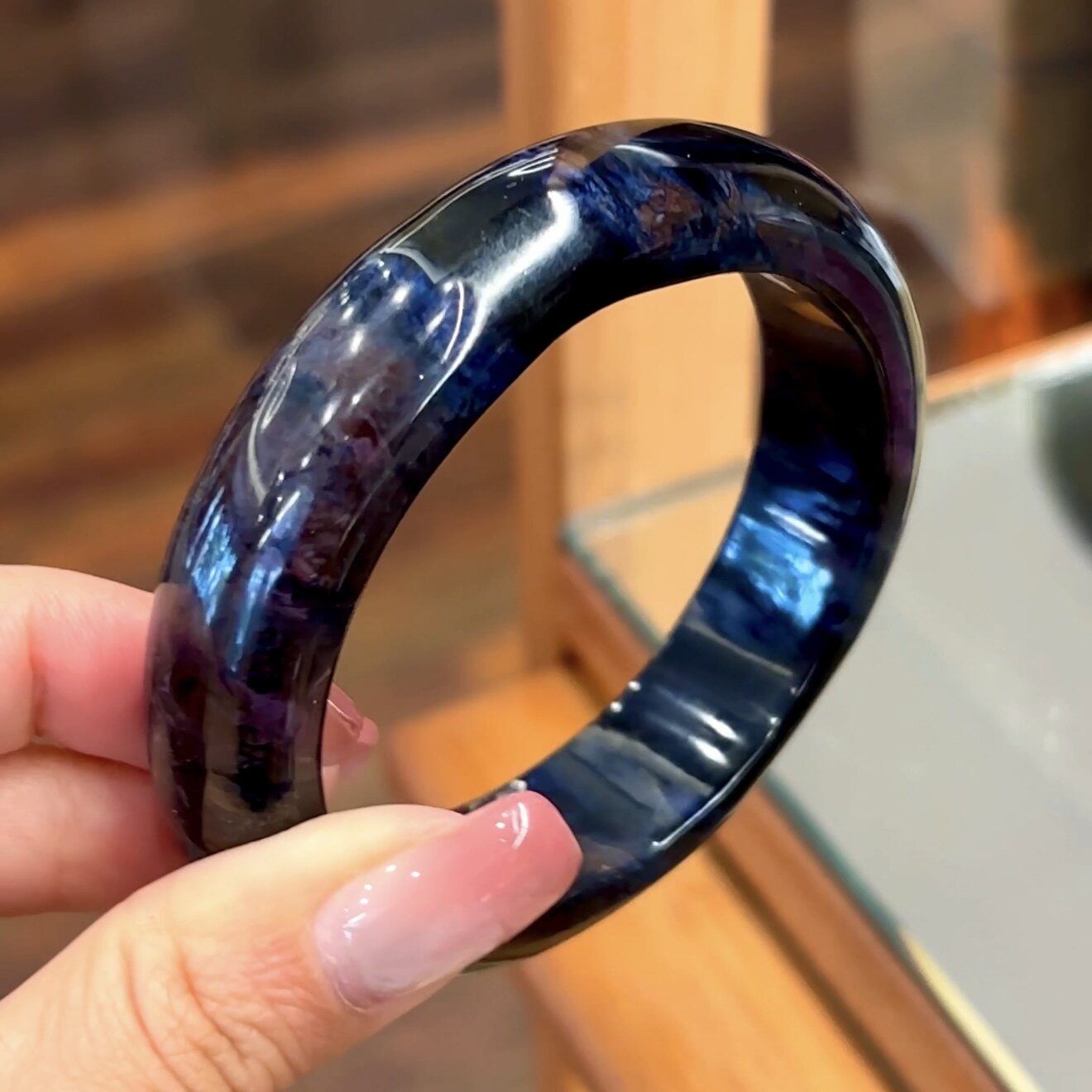 【挚爱】南非国宝石 珍贵老料舒俱来手排手镯15.8mm  56圈口