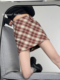 复古斜格纹半裙女春夏2025新款 棉村 美式 A字显瘦格子裙防走光短裙
