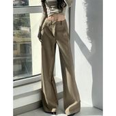 百搭神裤 老钱风立体剪裁加绒西装 休闲裤 垂感直筒阔腿长裤 女