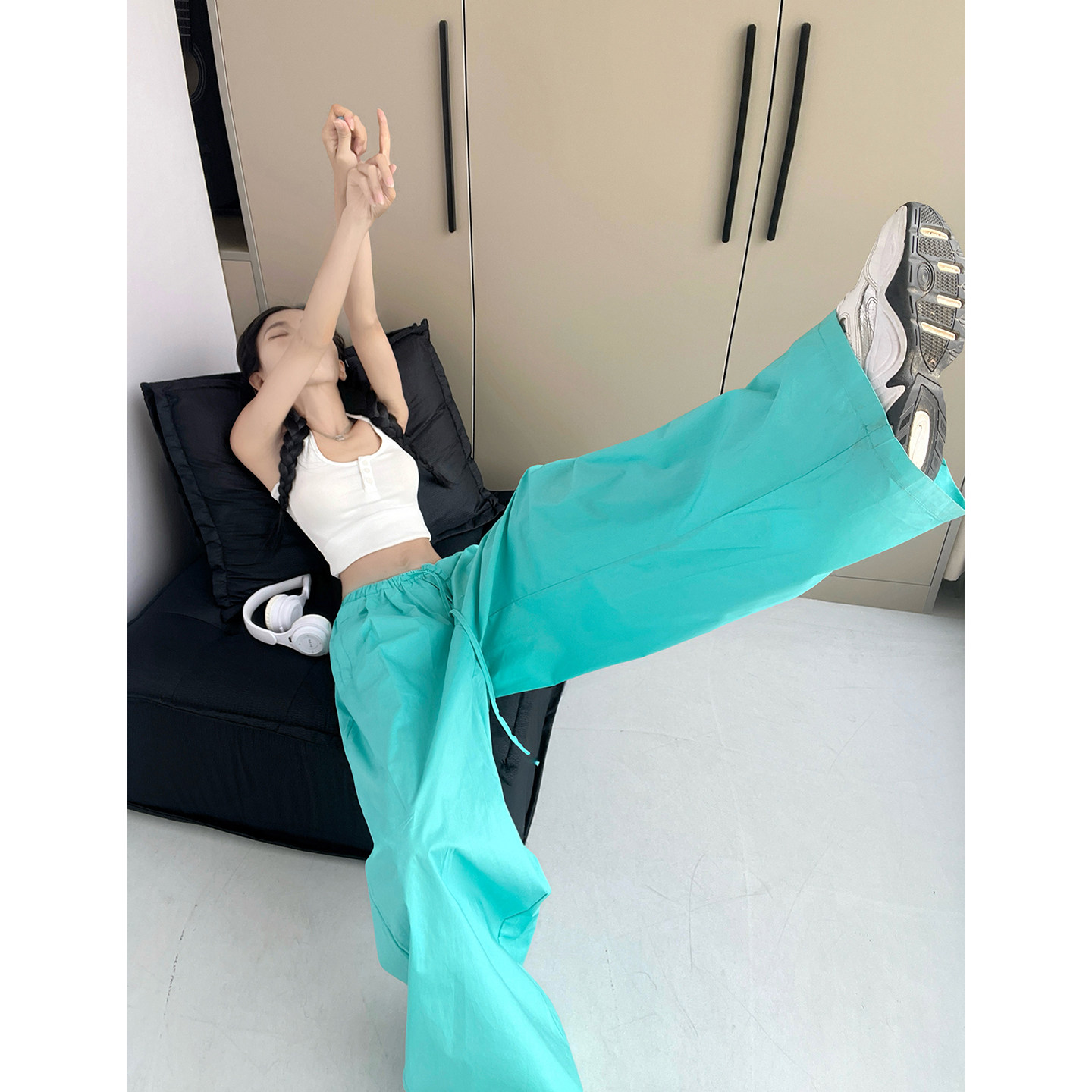 MianCun软糖棉棉拖地裤慵懒薄款休闲裤宽松阔腿裤山本裤夏裤子女