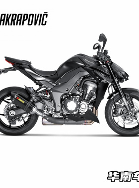Akrapovic 川崎Z1000改装天蝎双出碳纤维排气管尾段 不锈钢前中段