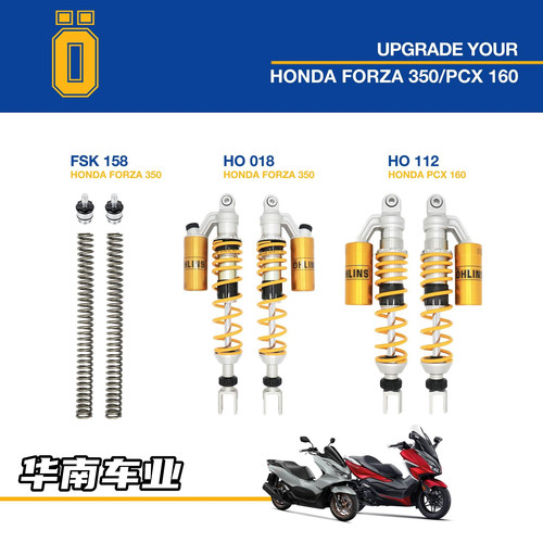 OHLINS佛沙350前减震改装后避震