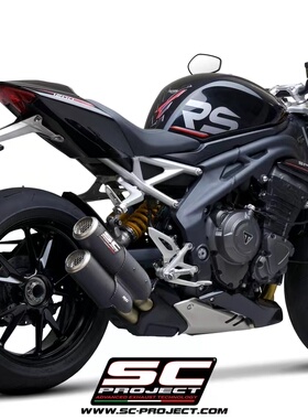 意大利SC 适用凯旋Triple1200RS 双出钛合金排气管改装碳纤维尾段