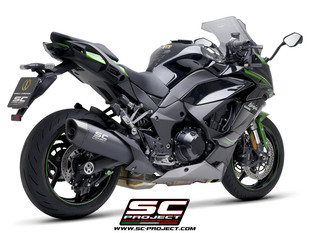 意大利SC project 适用川崎NINJA1000SX改装黑化钛合金排气管尾段