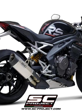意大利SC 适用凯旋Triple1200RS改装 SC1-R GT 钛合金排气管尾段