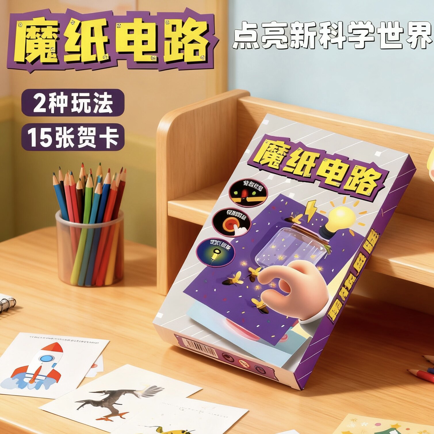 魔纸电路制作材料包儿童创意手工图片