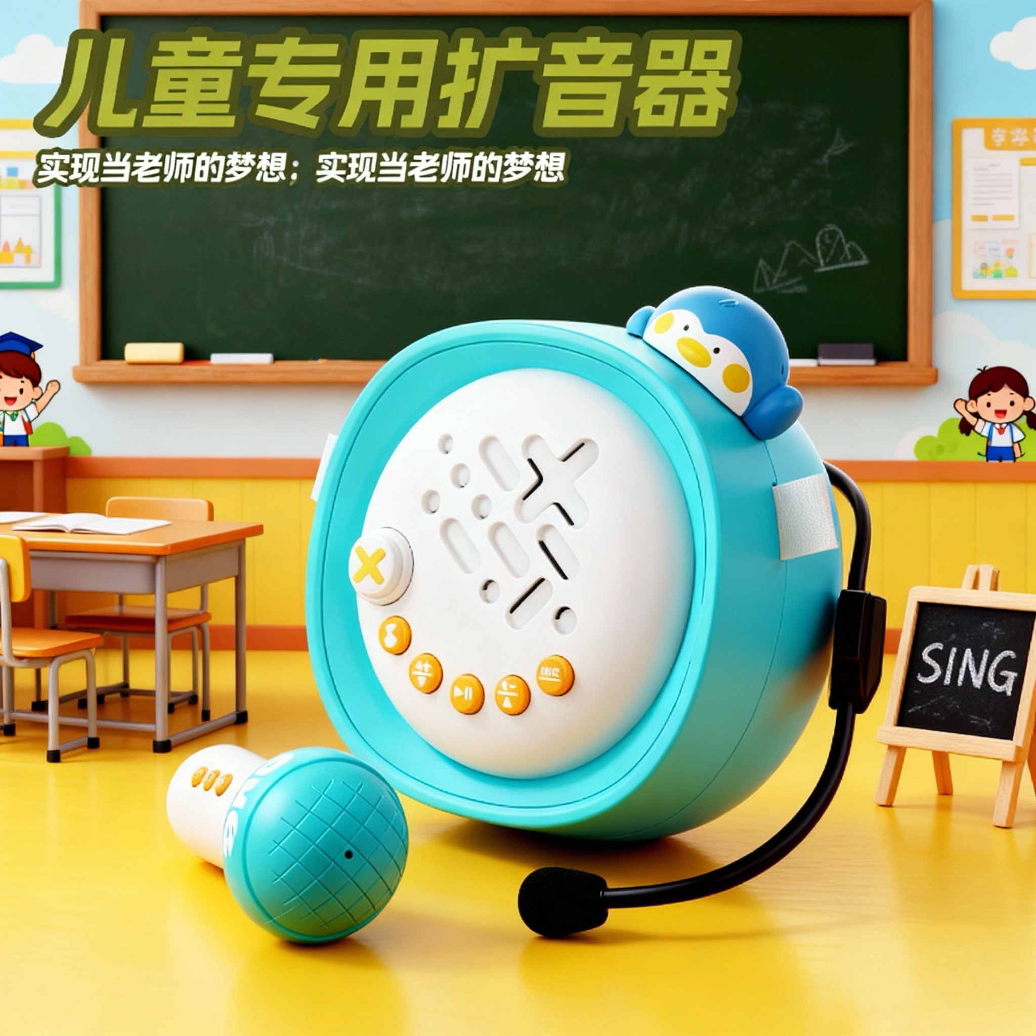 儿童麦克风话筒音响3到6岁以上男女孩儿童玩具7小蜜蜂扩音器演讲8