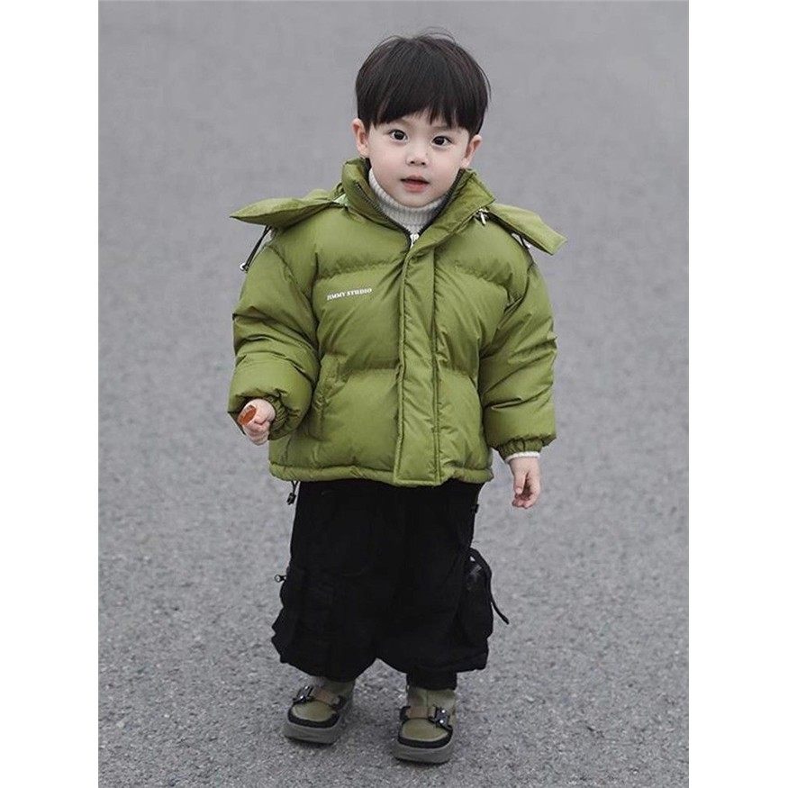 法国slp kiss男童棉衣外套带帽加厚中小童儿童冬装棉袄棉服面包服