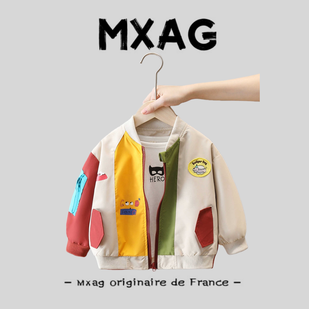 MXAG男童春秋棒球服痞帅