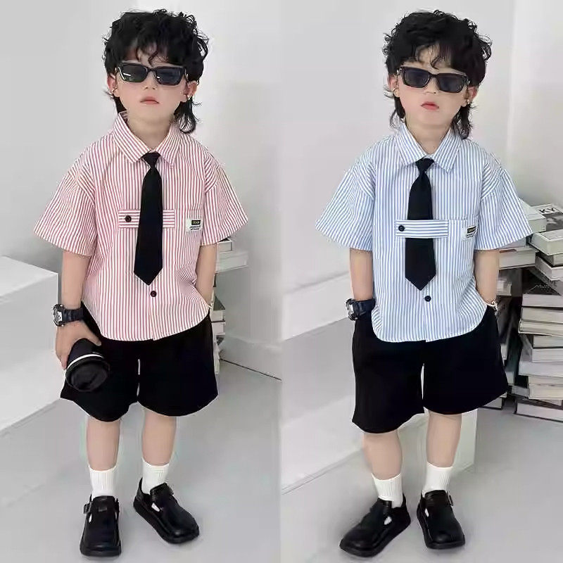 法国Uamtor男童西装套装2025夏季新款男宝毕业礼服钢琴演出服