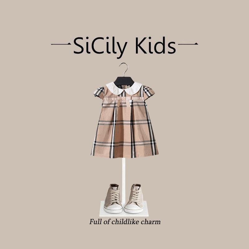 SiCilyKids-女童格子连
