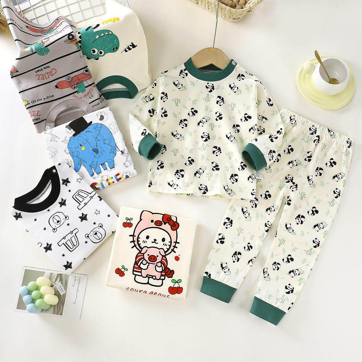 儿童内衣套装纯棉秋季新款男童家居服宝宝保暖女童秋衣秋裤童装