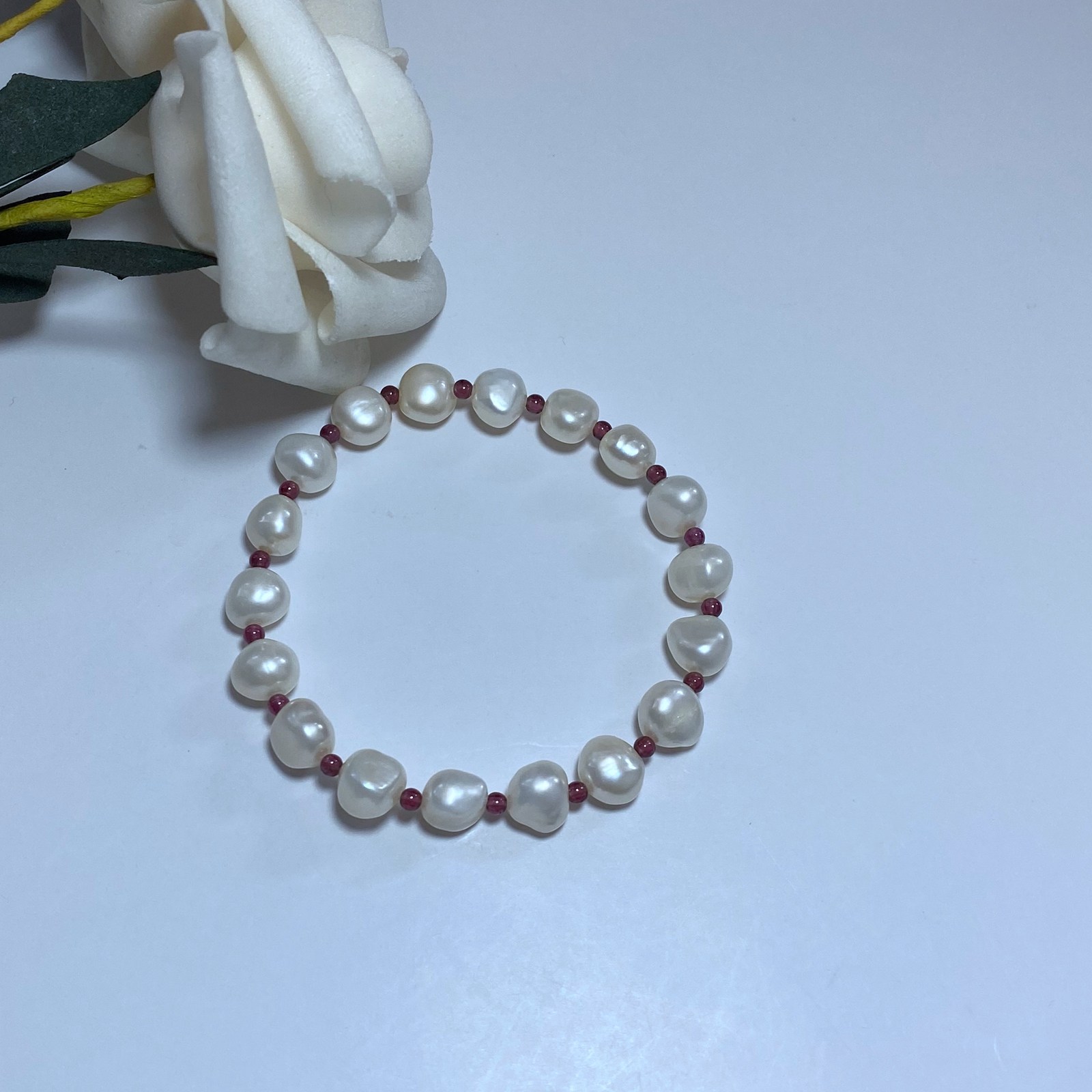 天然白色异形无核淡水珍珠弹力绳手链巴里克不规则松紧款手串女款,珠宝/钻石/翡翠,手饰,淘宝优惠券,粉丝福利购,淘宝优惠卷