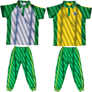 薄长裤 一字领t恤男女纯棉长袖 绿色秋冬夏装 番禺区小学生校服短袖